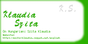 klaudia szita business card